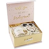 Kate Aspen Pink and Gold Will You Be My Bridesmaid Kit Gift Set, Pink, White and Gold