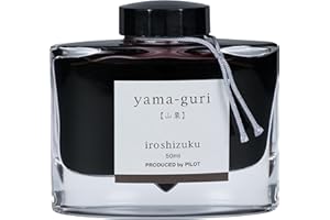 PILOT Iroshizuku Bottled Fountain Pen Ink, Yama-Guri, Wild Chestnut (Dark Brown) 50ml Bottle (69219)