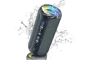 Ortizan Bluetooth Speaker, Portable Bluetooth Speaker, 40W Speakers Bluetooth Wireless with Led Light, 360° Strong bass Stere