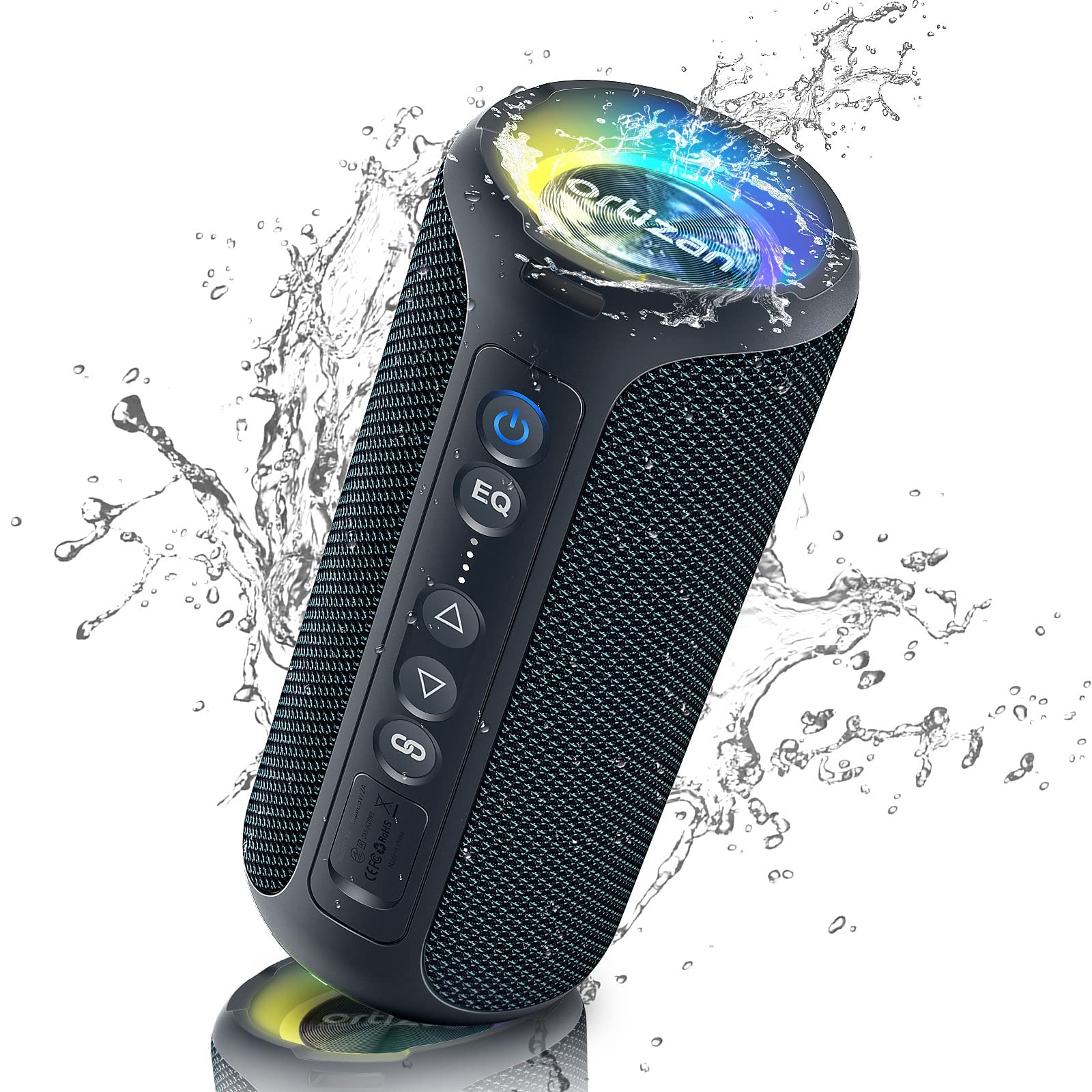 Photo 1 of Ortizan Portable Bluetooth Speaker (2nd Gen), 40W powerful sound and deep bass, IPX7 waterproof, 30 hours of playtime, TWS for 2 speakers pairing for home, outdoor and travel - Electronics gift, Black