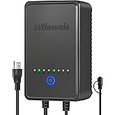 WILAWELS 60W Low Voltage Landscape Transformer, Weatherproof Outdoor Low Voltage Transformer, 120V AC to 12V DC, Landscape Lighting Transformer with Timer and Photocell Sensor, ETL Listed A01LT06