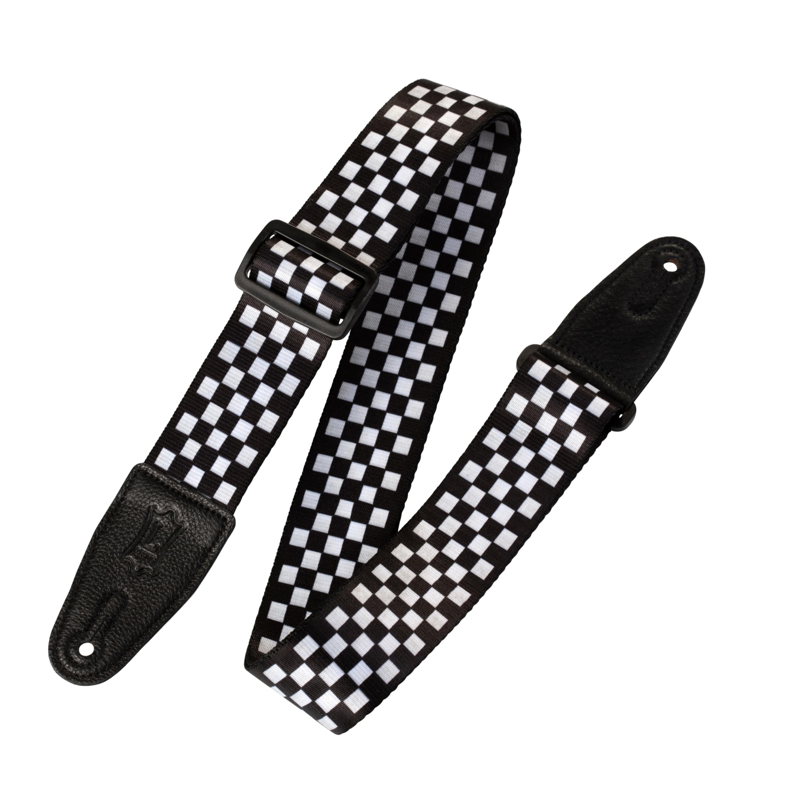 Levy's 2-inch Polyester Guitar Strap - Black/White Chequered