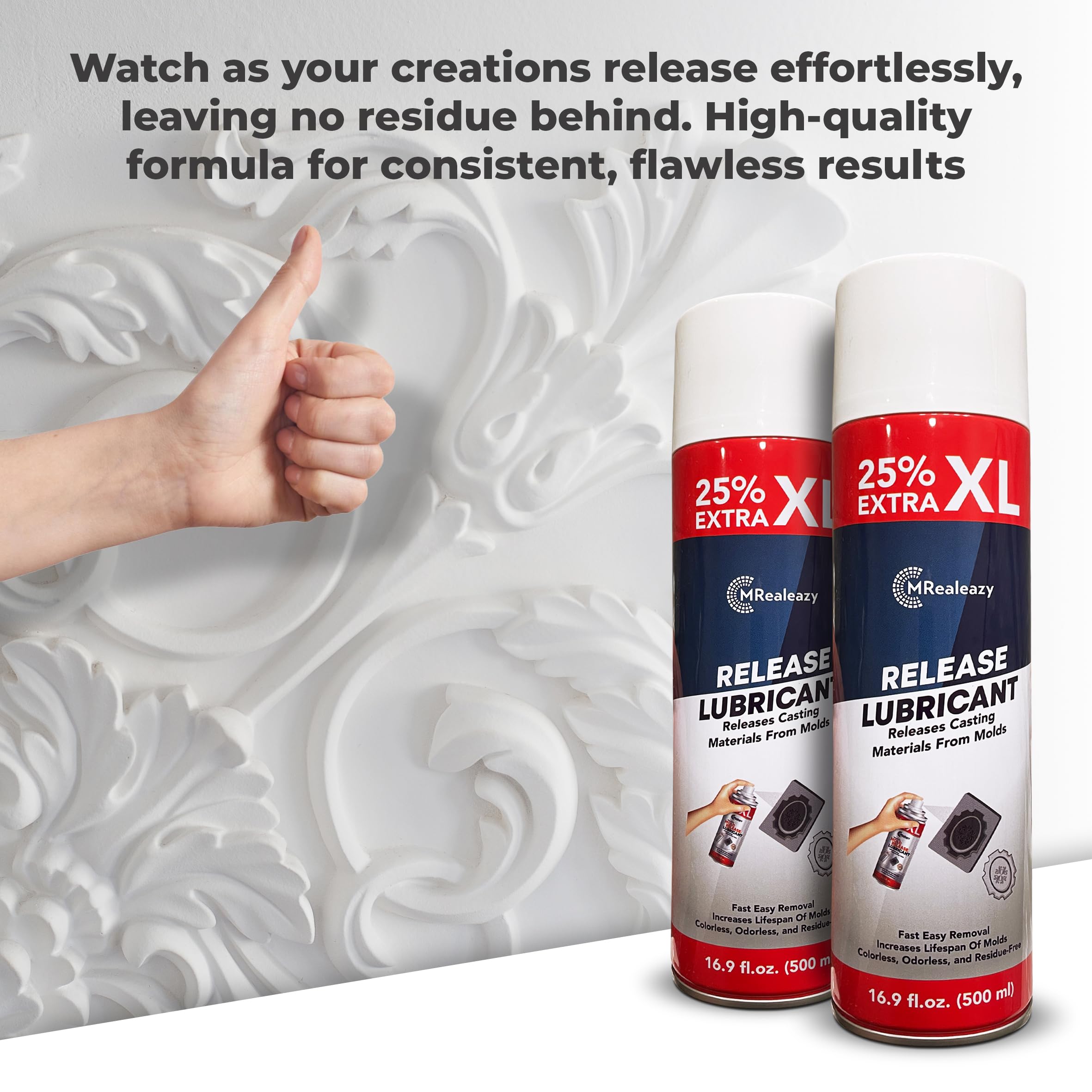 Silicone Mold Release Spray (Silicone-Based) (16.9 floz/500ml) - Resin & Epoxy Release Agent for Smooth Mold Removal with Ease, Universal Use on Almost All Molds