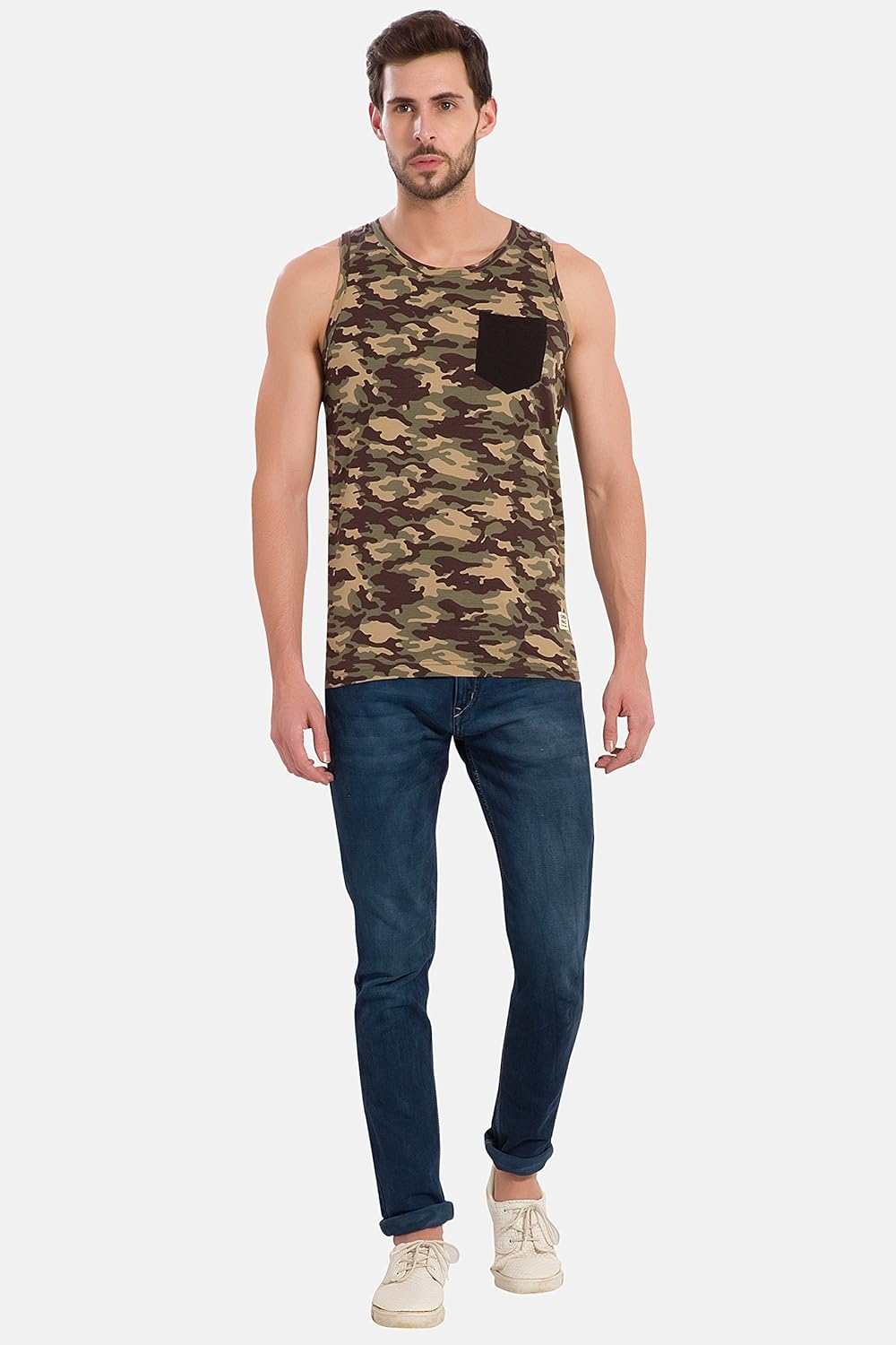 alan jones men's printed cotton vest