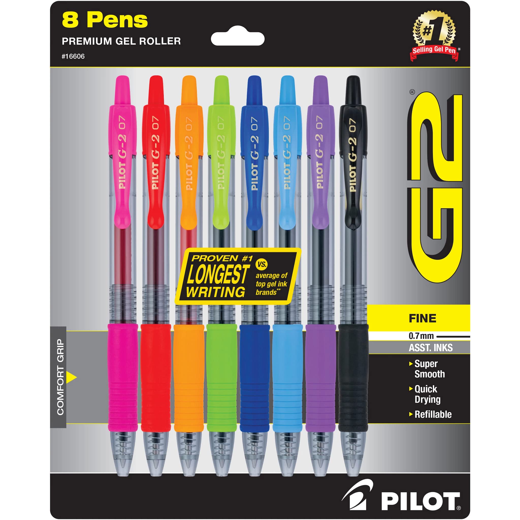 Photo 1 of Pilot G2 Premium Gel Pens, Gel Roller Pens, Fine Point 0.7 mm Assorted Colors 8