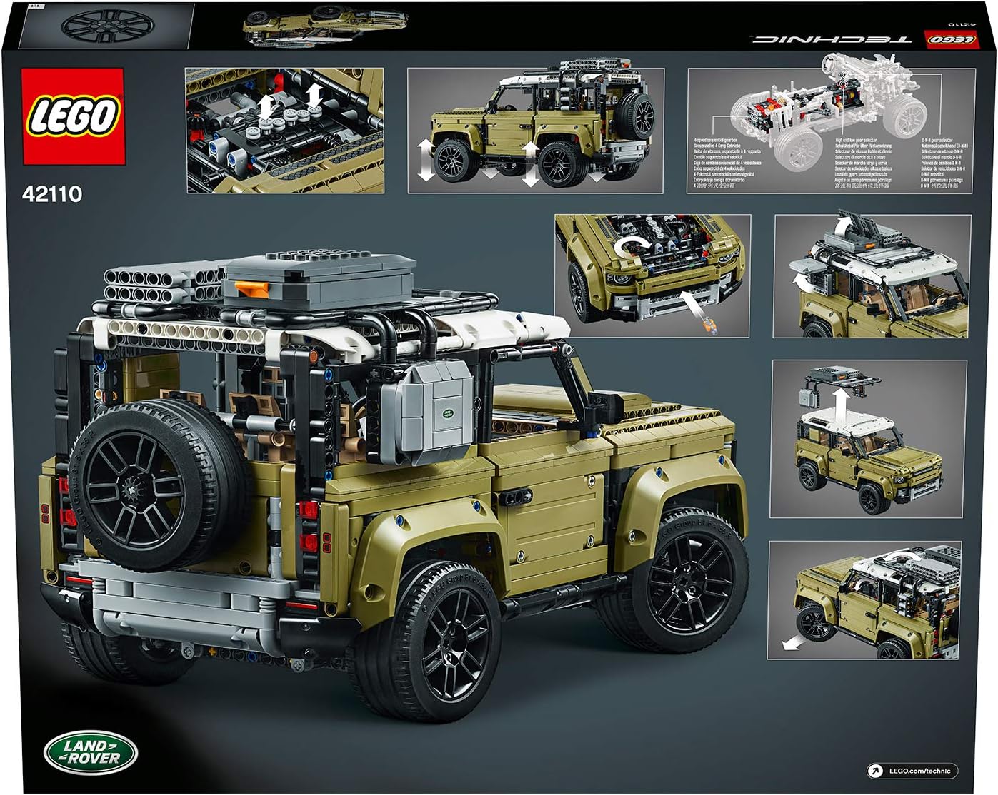 LEGO 42110 Technic Land Rover Defender Off Road 4x4 Car, Exclusive Collectible Model, Enhanced Building Set: Toys & Games