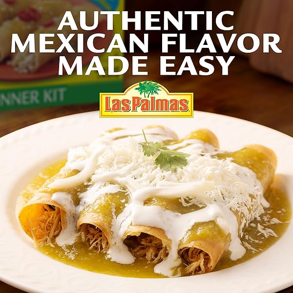 LAS PALMAS MEDIUM GREEN CHILE ENCHILADA DINNER KIT, 23.8 OUNCE