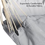 VonHaus Hanging Chair Outdoor Grey Garden Swing Seat 1 Seater Rope view 5