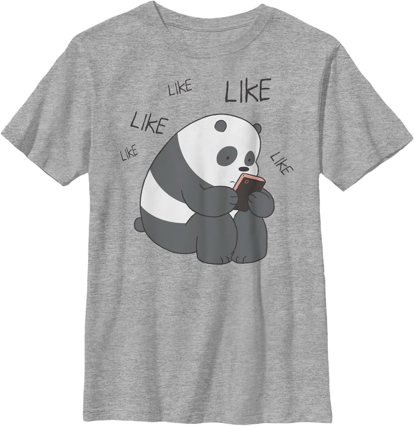 We Bare Bears Boys' Panda Internet Likes T-Shirt