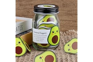BAYELOVE 60 PCS Positive Avocado Cards Jar, Emotional Support Jar, Avocado Affirmation Cards, Inspirational Gifts for Women, Cheer Up Gifts, Unique Positive Gift for Women, Teen Girl