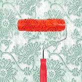 Nichiyo 7" Pattern Paint Roller for Wall, Embossing Texture | Creates Embossed Texture Patterns on Walls, Easy DIY Home Wall Decor Tool, Reusable Rubber Head (EG034T)