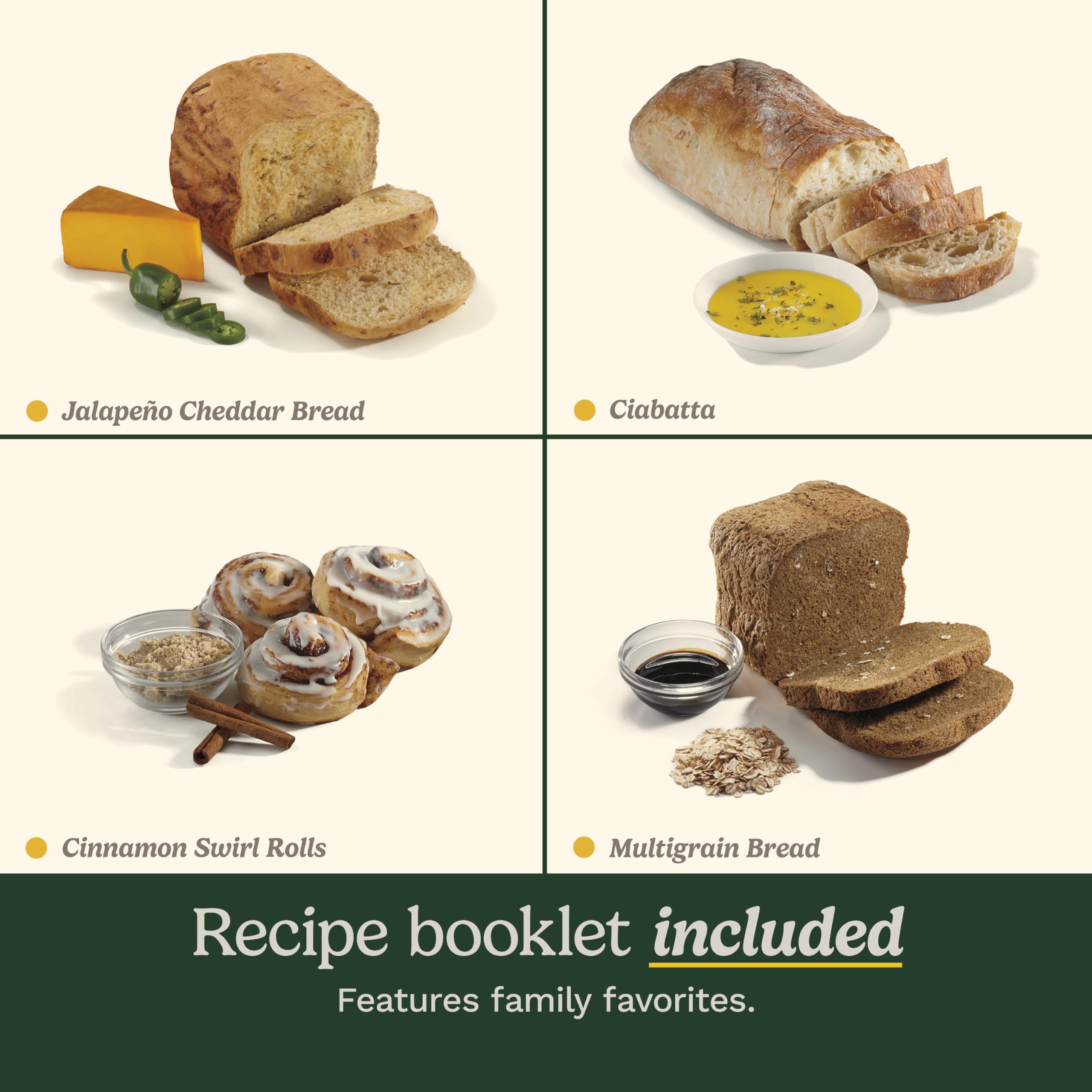 Cuisinart Bread Maker Machine, Stainless Steel Automatic Bread Machine with 12 Menu Options, 3 Loaf Sizes up to 2 Lb., 3 Crust Colors, Removable Nonstick Baking Pan & Kneading Paddle, CBK-110NAS