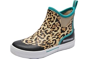 BASSDASH Womens 4.5” Waterproof Deck Ankle Rain Boots Anti-Slip Neoprene Rubber Garden Fishing Boots