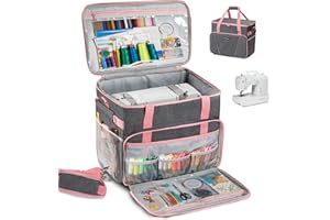 BAGSFY Sewing Machine Case Tote, Travel Case Tote Bag for Sewing Machine, Universal Sewing Box Storage Bag For Brother, Singer, Bernina and Most Standard Size Sewing Machine