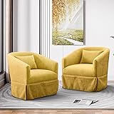 Nolohoo Swivel Accent Chair Set of 2, Comfy Modern