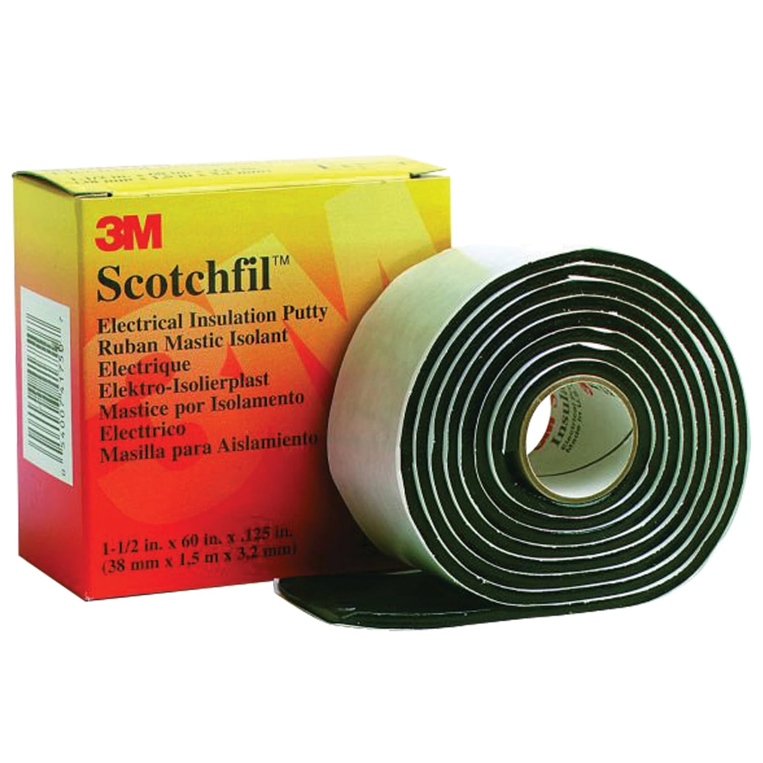 Boxes Fast 3M Scotchfil Electrical Putty, 125 Mil, 1 1/2" x 5', Black