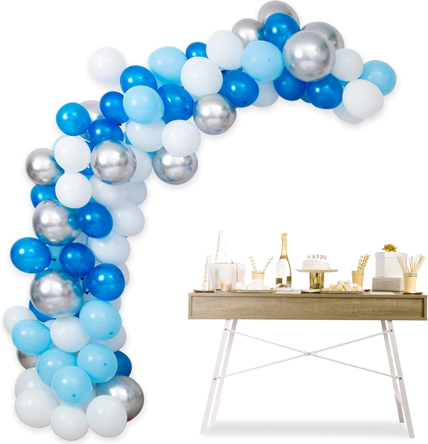 Balloon Arch Kit Garland Decorations 120 pcs Latex Blue