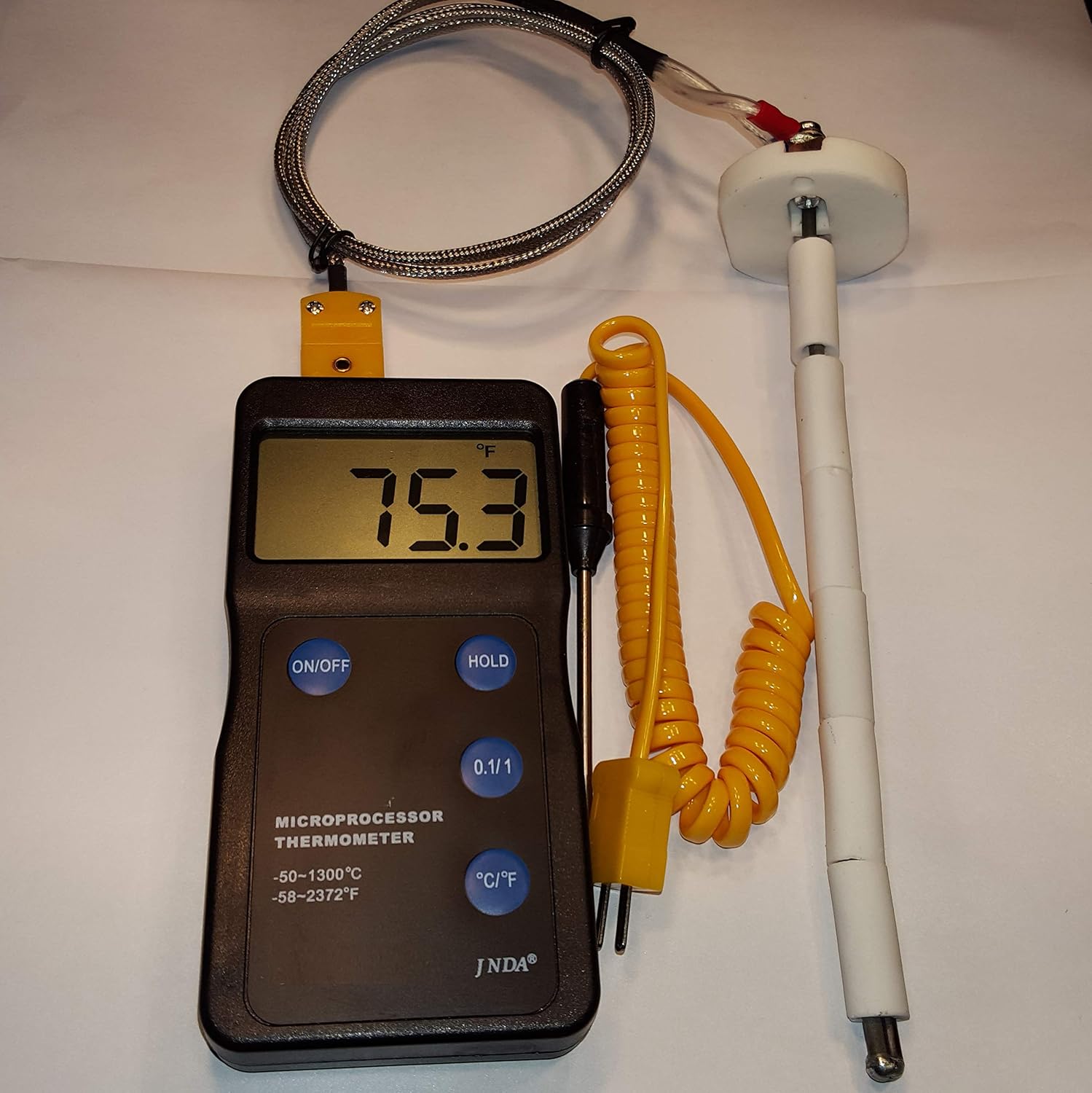 Digital pyrometer F,C pottery ceramic glass kiln Sensor Thermometer