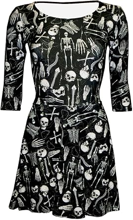 skeleton skater dress