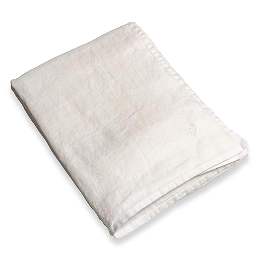 Barefoot Living Leinen Tischläufer Luuna einfarbig Weiß 40 x 240 cm - Elegantes Tischband aus 100% Leinen von Til Schweiger