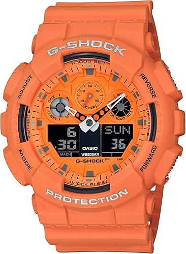 mens orange g shock watch
