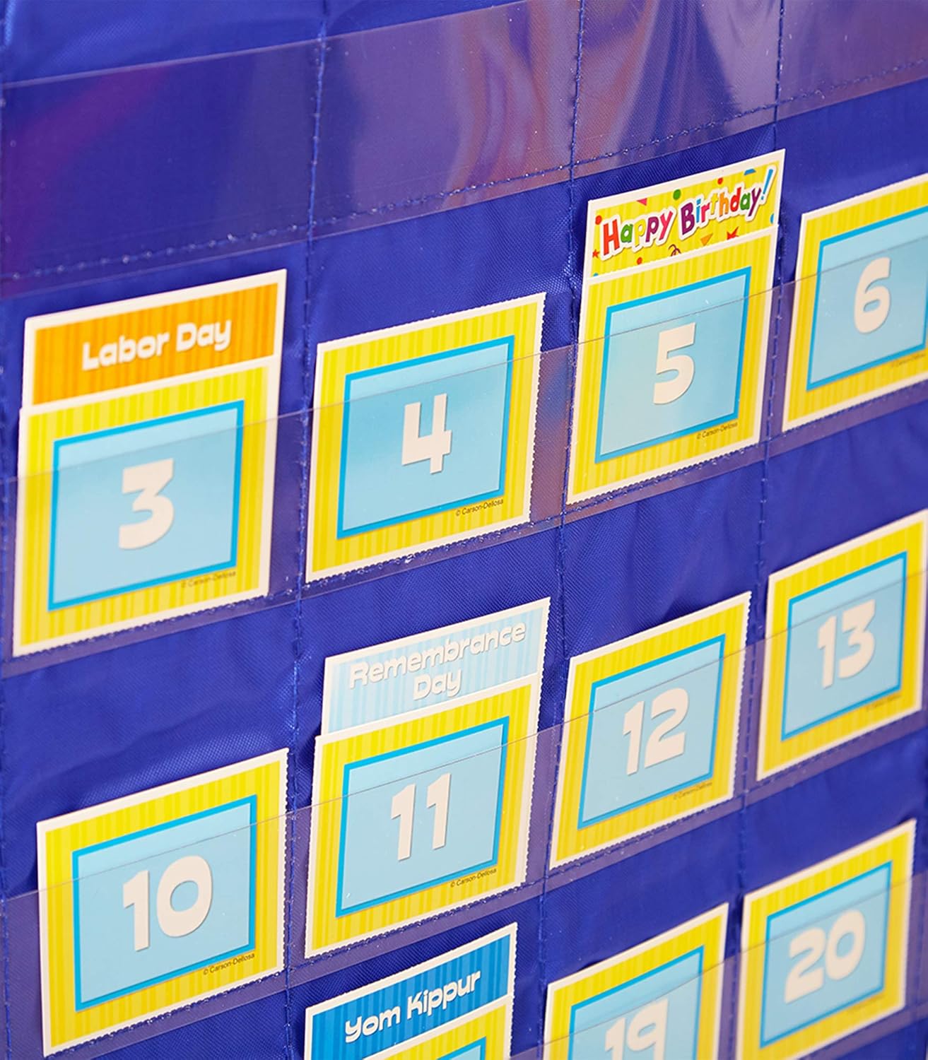 Carson-Dellosa CD-158156 Deluxe Calendar Pocket Chart : Classroom Pocket Charts : Industrial & Scientific
