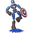 Marvel E7869 Avengers Bend and Flex Action Figure Toy, 6-Inch Flexible Captain America, Includes Accessory, Ages 4 and Up