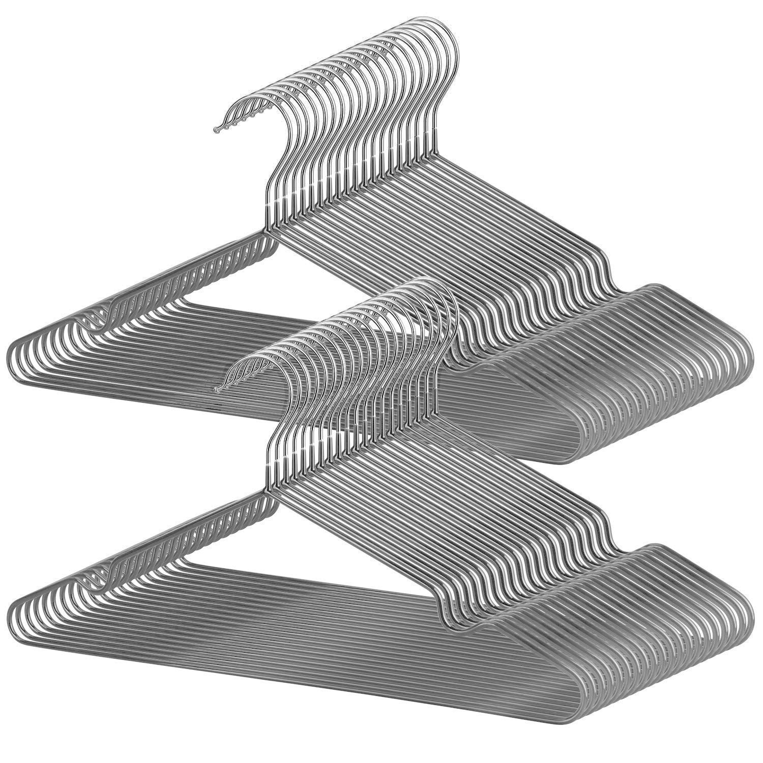 AUV ハンガー すべらない PVC特殊ラバー加工 30本組 セット 洗濯 衣類ハンガー 多機能 滑り止め 変形にくい 物干し hanger 曲がらな 超強い荷重 乾湿両用 PVC（グレー）商品画像