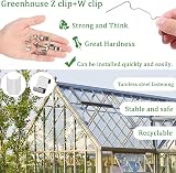 COSORO 50 Pcs Greenhouse Glass Clips W and Z Clips Stainless Steel view 2