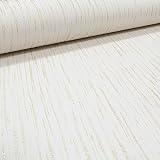 Muriva Embossed Glitter Vinyl Wallpaper Cream Gold Textured 10m x 0.53m view 4