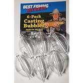 BestFishingSecrets 6-Pack Casting Bubbles. Made in the USA | Size 1-1/8" X 1-3/4"
