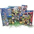 Chase And Marshall Paw Patrol Easter Basket Pre-Filled With Marshall Or Chase Toys Candy A Paw Patrol Water Bottle Coloring Book And Toys Easter Baskets for Kids Already Filled, Easter Basket Gifts