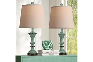 ROTTOGOON Retro Table Lamps Set of 2 Nightstand Lamp for Bedroom Vintage Rustic Table Lamps for Living Room Traditional Nightstand Bedside Lamps Bulb NOT Included