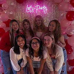 Let's Party Neon Sign, LED Neon Lights for Bedroom
