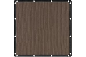 VICLLAX 90% Shade Fabric Sun Shade Cloth with Reinforced Grommets, Outdoor Sun Screen Fabric for Outdoor Patio Garden Pergola Cover Canopy 6x6 FT, Mocha