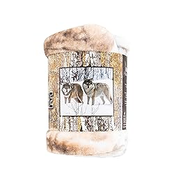 Northwest Winter Wolves Raschel Throw