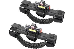 Edinstry Roll Bar Grab Handles with Light for Wrangler CJ YJ TJ JK JL Gladiator JT, Removable USB Rechargeable Car Interior D