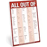 Knock Knock All Out Of Grocery List Pad (Red / Original) - All Out of Pad List & Magnetic Note Pad With Magnet, 6 x 9-inches