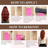 GOO GOO Tape in Hair Extensions 14in Pink 10pcs 25g Remy Human Hair view 5