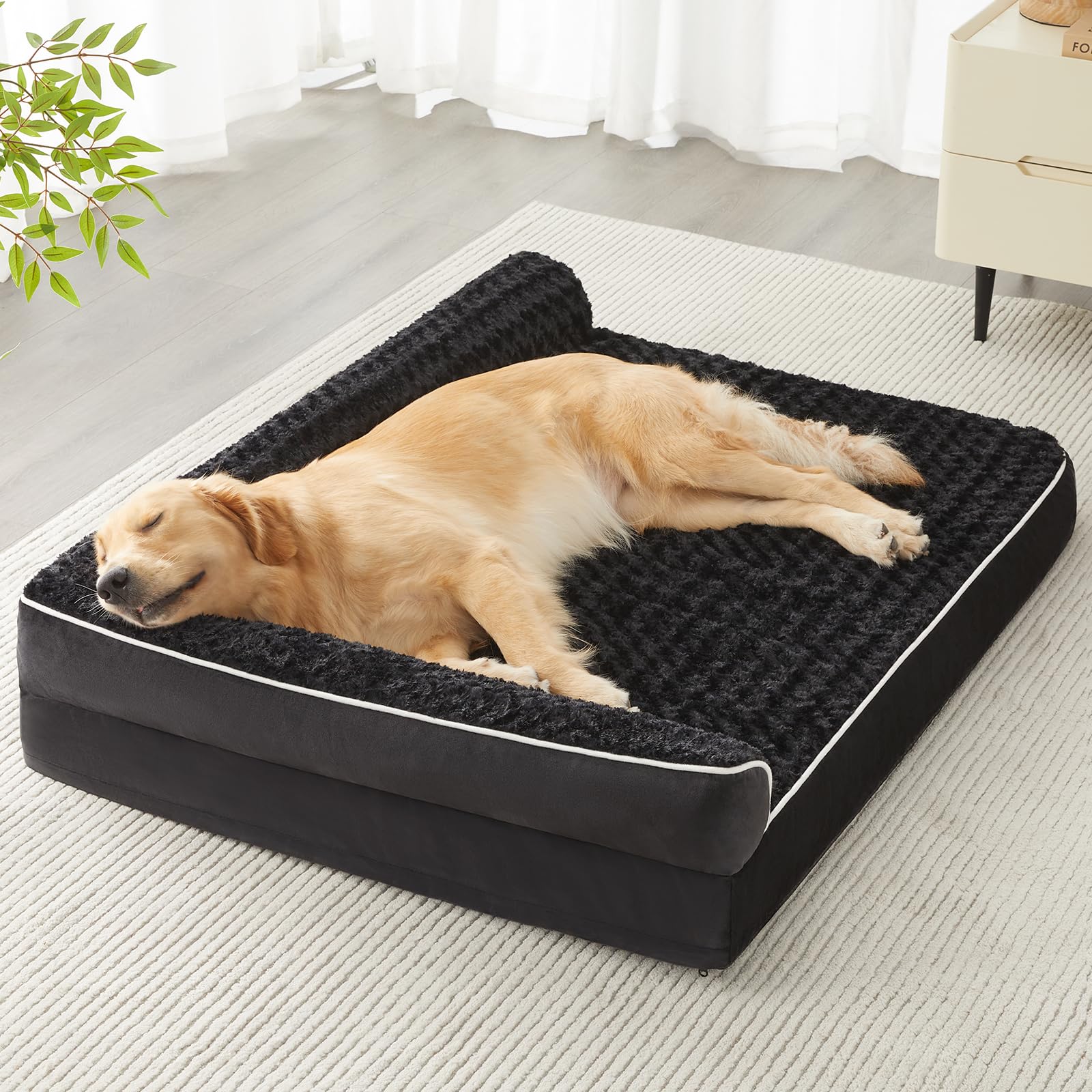 Photo 1 of BFPETHOME Orthopedic Dog Beds for Large Dogs-Waterproof Sofa Dog Bed with Removable Washable Cover, Large Pet Bed with Waterproof Lining and Nonskid Bottom, Pet Bed for Dogs