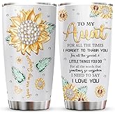 Muilzon Aunt Gifts Tumblers 20oz - Best Aunt Ever Gifts for Birthday Christmas Mothers Day Coffee Mug - Auntie Gift from Niece/Nephew - Unique Gift Ideas for Auntie Cup