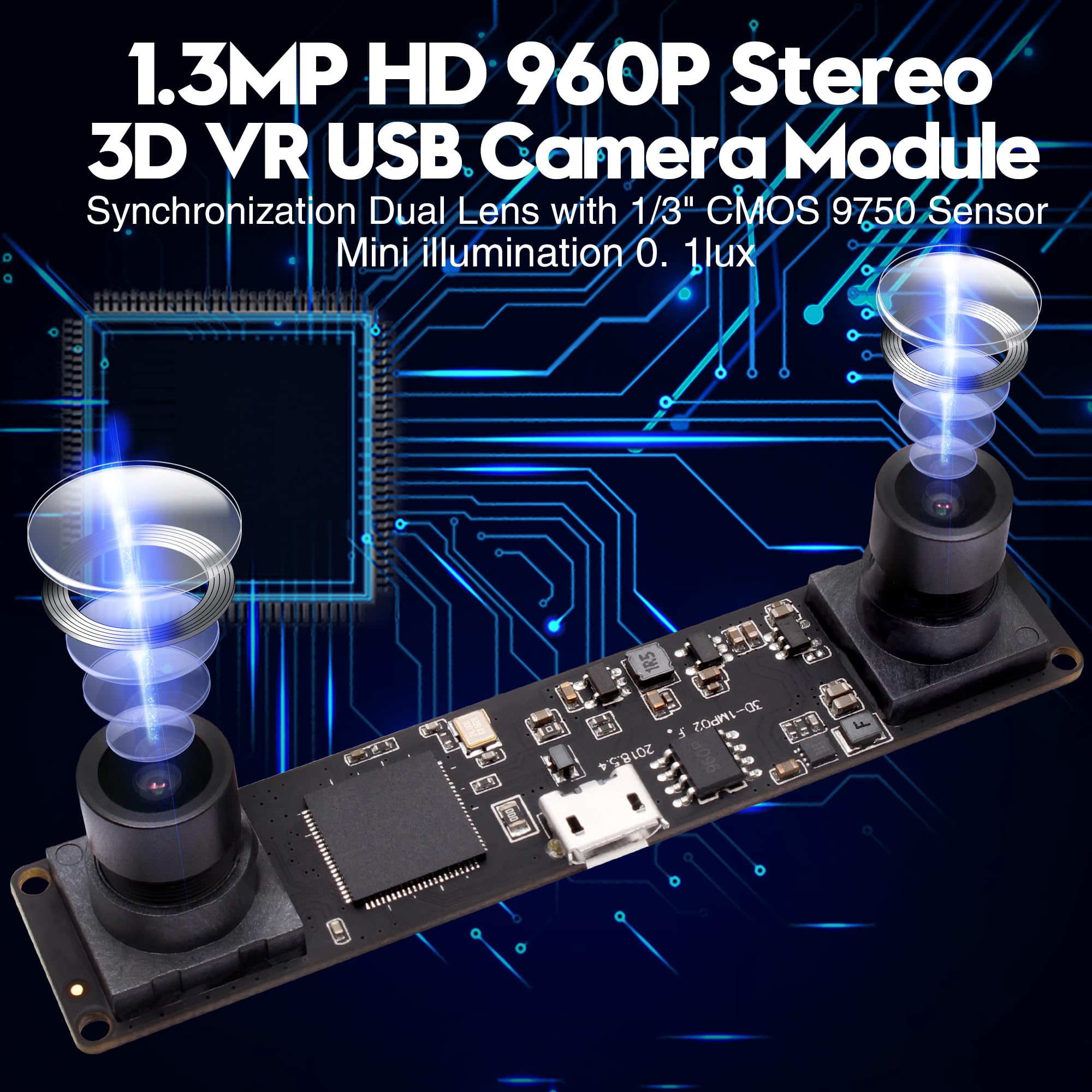 Mua SVPRO HD USB Camera Moulde with Dual Lens Synchronized USB Camera ...