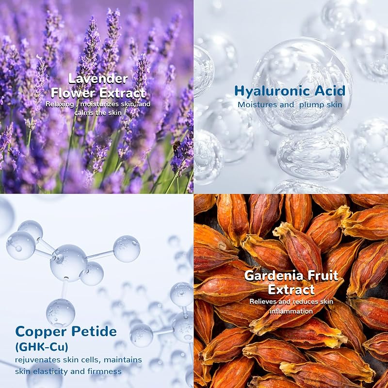 ANAiRUi Suero de Péptidos de Cobre para el Rostro - Suero Facial Antienvejecimiento GHK-Cu con Ácido Hialurónico, 30 ml