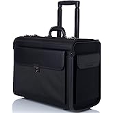 Alpine Swiss Rolling 17" Laptop Briefcase on Wheels Attache Lawyers Case Legal Size