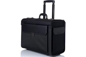 Alpine Swiss Rolling 17" Laptop Briefcase on Wheels Attache Lawyers Case Legal Size