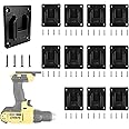 GIPFTYAG 12 Packs Tool Holder Mount for DeWalt 20V/12V Drill and Milwaukee M18 18V Tools - Tool Holder/Hanger Set with 48 Pcs
