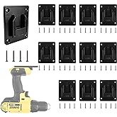 GIPFTYAG 12 Packs Tool Holder Mount for DeWalt 20V/12V Drill and Milwaukee M18 18V Tools - Tool Holder/Hanger Set with 48 Pcs