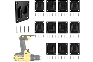 GIPFTYAG 12 Packs Tool Holder Mount for DeWalt 20V/12V Drill and Milwaukee M18 18V Tools - Tool Holder/Hanger Set with 48 Pcs
