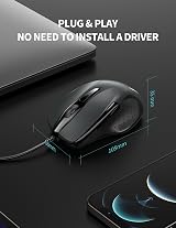 TECKNET USB Wired Mouse 6400 DPI 6-Button Ergonomic USB Computer Mouse view 6