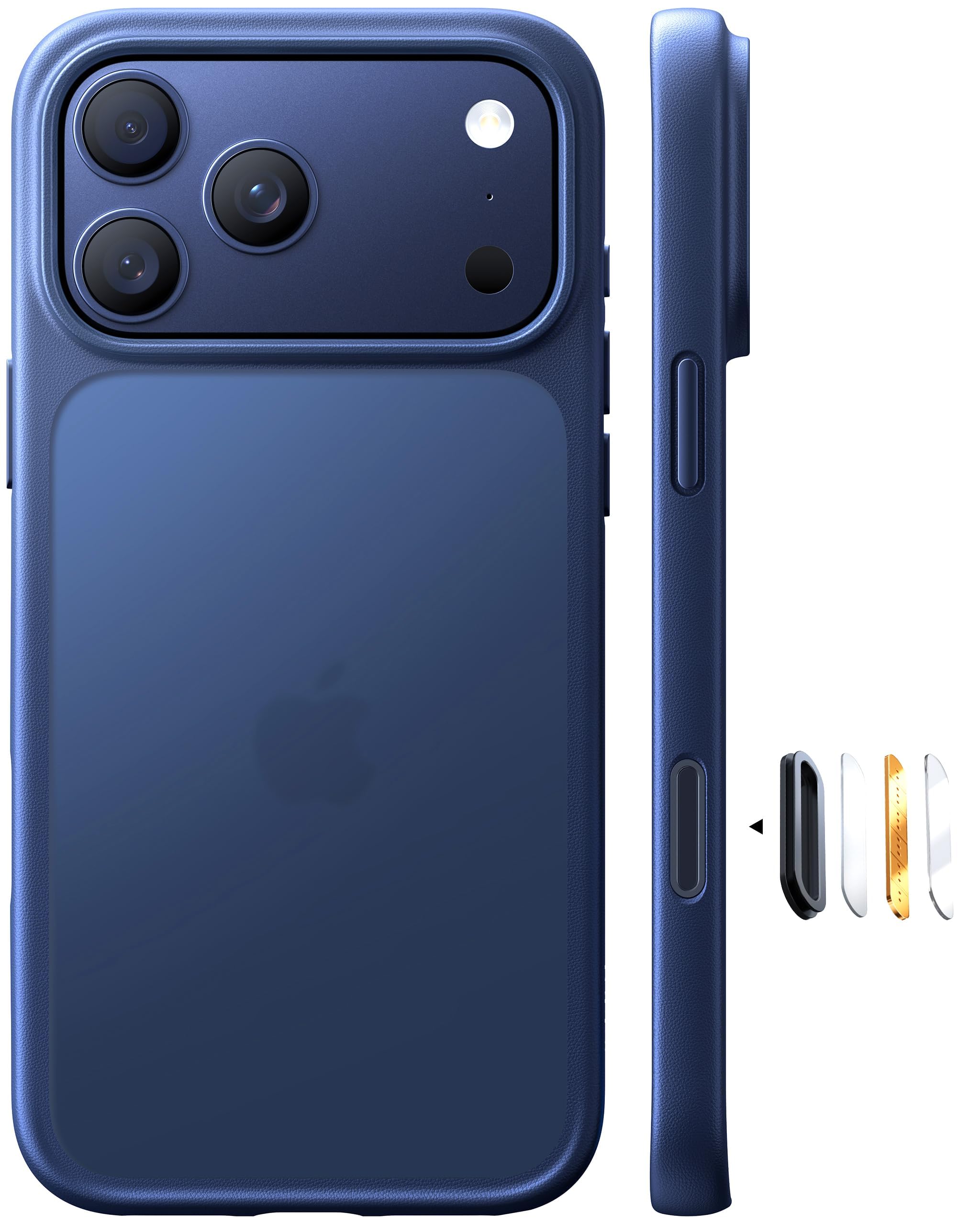 Photo 1 of TORRAS Shockproof for iPhone 17 Pro Max Case with Camera Control Button, [12FT Military Grade Drop Protection] Enhanced Grip & Soft Touch Translucent Slim 17 Pro Max Case [3 colors Buttons], Deep Blue